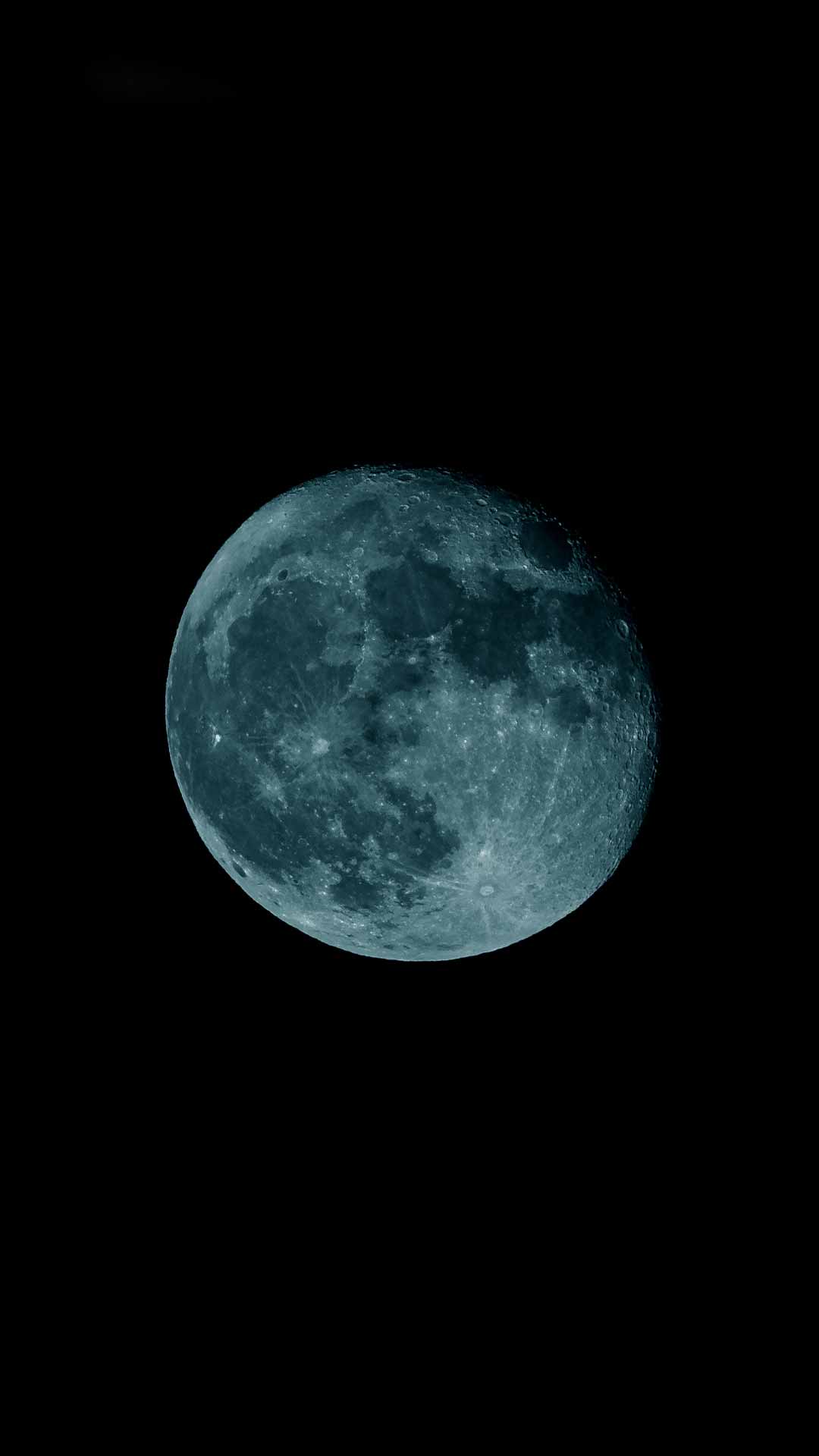 blue moon black background