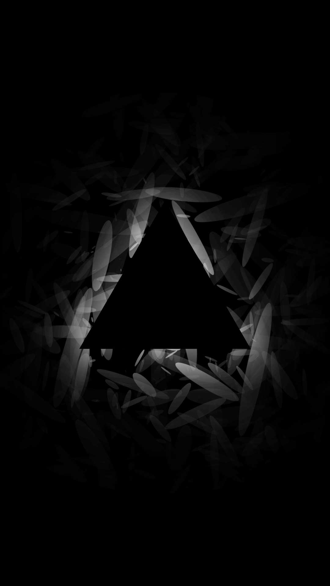 triangle wallpaper black and white