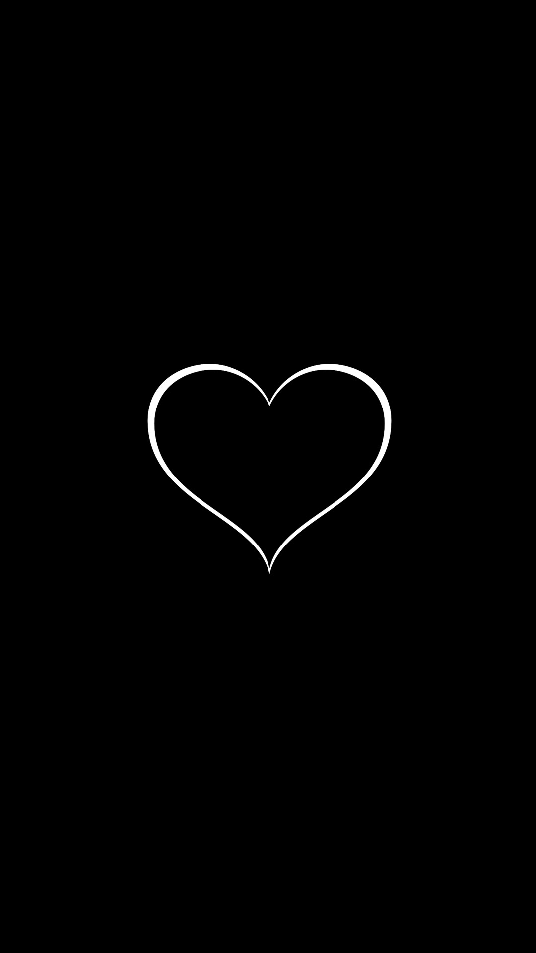 plain black wallpaper heart shape