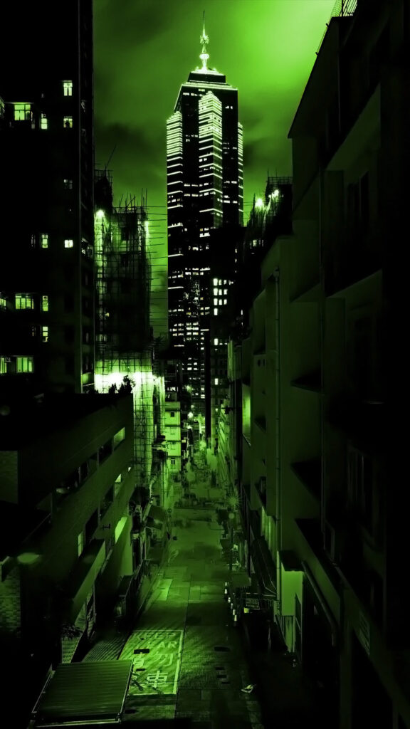 dark mode city wallpaper