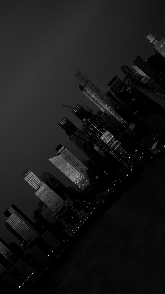 black mode background city view