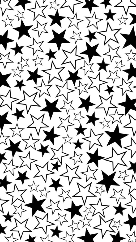 black and white star background