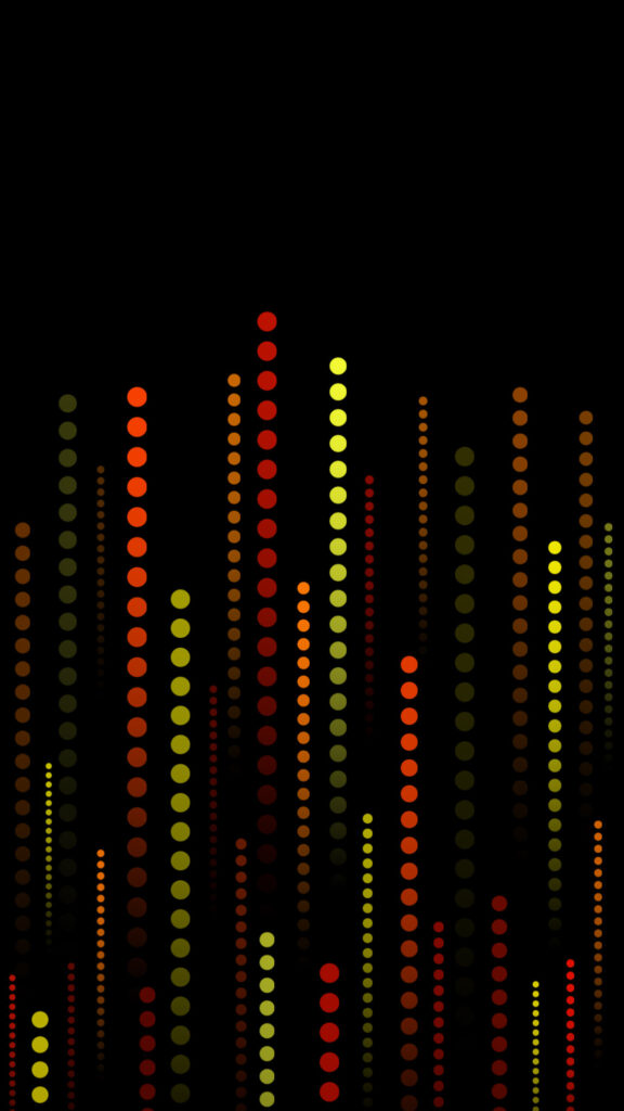 black wallpaper with colored dots