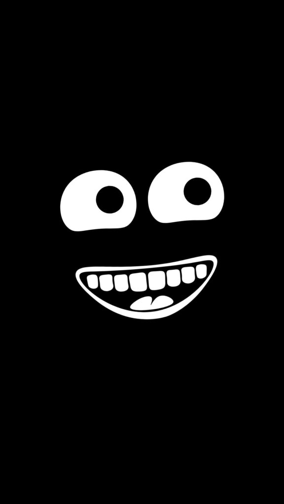 funny smiley face black wallpaper