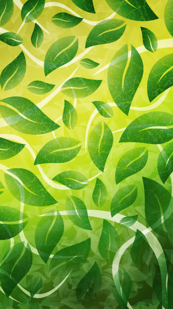 green and yellow wallpaper leaves