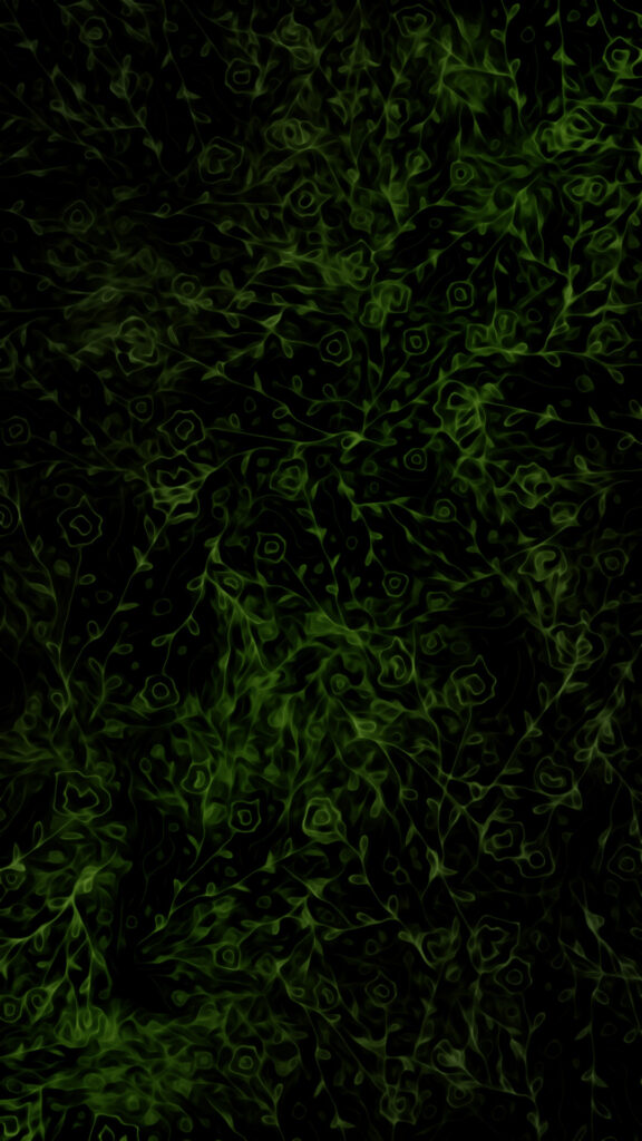 black green floral pattern wallpaper
