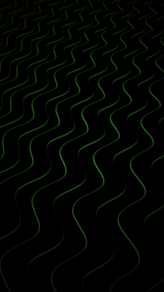 green wavy lines black background