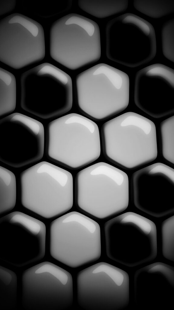 black white honeycomb background
