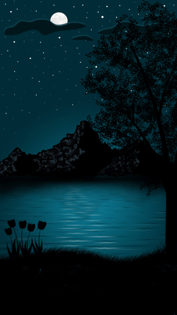 dark illustration wallpaper for phone